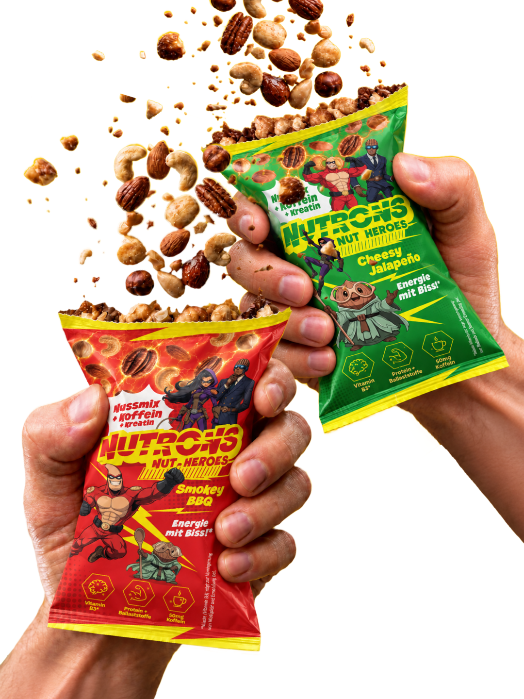 Nutrons Mix the Fun Bundle mit je drei Smokey BBQ und Cheesy Jalapeño Energypacks